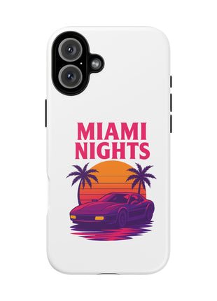 Miami Nights Phone Case — Retro Sunset Palm Car Design