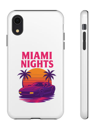 Miami Nights Phone Case — Retro Sunset Palm Car Design