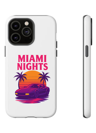 Miami Nights Phone Case — Retro Sunset Palm Car Design