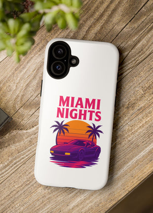 Miami Nights Phone Case — Retro Sunset Palm Car Design