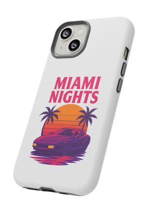 Miami Nights Phone Case — Retro Sunset Palm Car Design