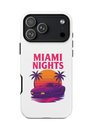 Miami Nights Phone Case — Retro Sunset Palm Car Design
