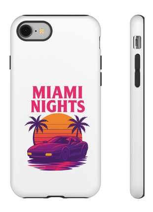 Miami Nights Phone Case — Retro Sunset Palm Car Design