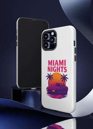 Miami Nights Phone Case — Retro Sunset Palm Car Design