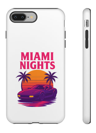 Miami Nights Phone Case — Retro Sunset Palm Car Design