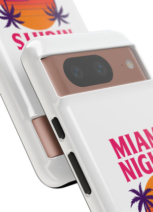 Miami Nights Phone Case — Retro Sunset Palm Car Design