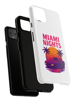 Miami Nights Phone Case — Retro Sunset Palm Car Design