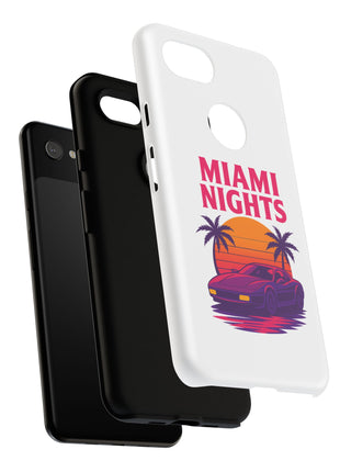 Miami Nights Phone Case — Retro Sunset Palm Car Design
