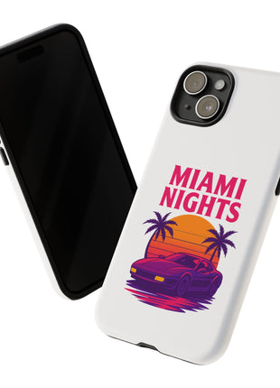 Miami Nights Phone Case — Retro Sunset Palm Car Design