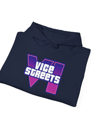 Vice Streets Hoodie — Retro 80s Vaporwave Logo Pullover