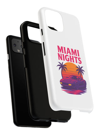 Miami Nights Phone Case — Retro Sunset Palm Car Design