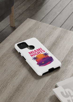 Miami Nights Phone Case — Retro Sunset Palm Car Design
