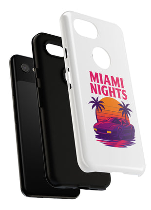 Miami Nights Phone Case — Retro Sunset Palm Car Design