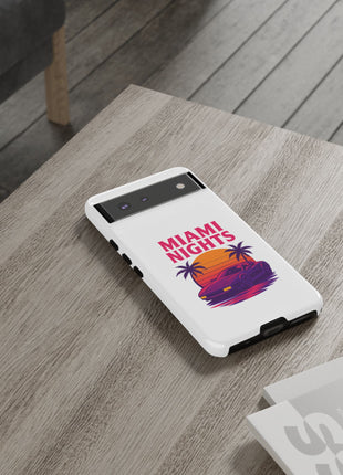 Miami Nights Phone Case — Retro Sunset Palm Car Design