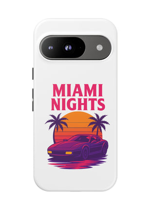 Miami Nights Phone Case — Retro Sunset Palm Car Design