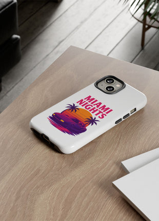 Miami Nights Phone Case — Retro Sunset Palm Car Design