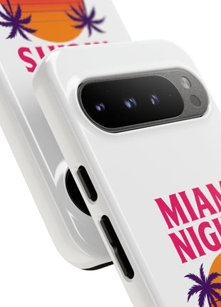 Miami Nights Phone Case — Retro Sunset Palm Car Design