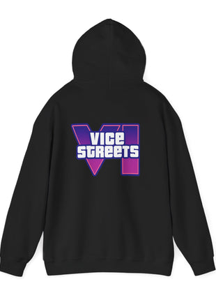 Vice Streets Hoodie — Retro 80s Vaporwave Logo Pullover