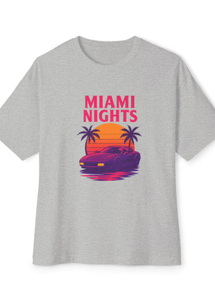 Miami Nights Tee — Retro Sunset Palm Car Graphic T-Shirt