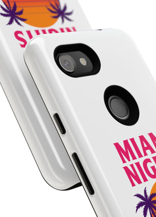 Miami Nights Phone Case — Retro Sunset Palm Car Design