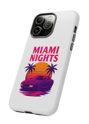Miami Nights Phone Case — Retro Sunset Palm Car Design