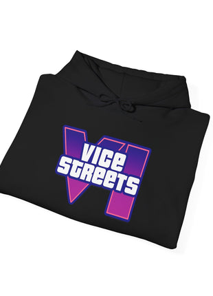 Vice Streets Hoodie — Retro 80s Vaporwave Logo Pullover