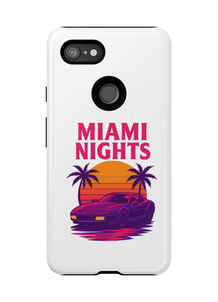 Miami Nights Phone Case — Retro Sunset Palm Car Design