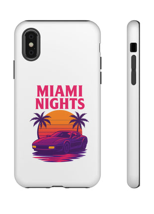 Miami Nights Phone Case — Retro Sunset Palm Car Design