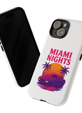Miami Nights Phone Case — Retro Sunset Palm Car Design