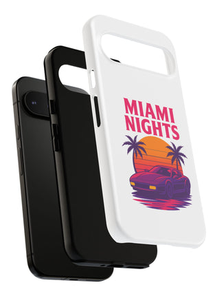 Miami Nights Phone Case — Retro Sunset Palm Car Design