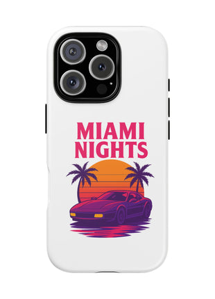 Miami Nights Phone Case — Retro Sunset Palm Car Design