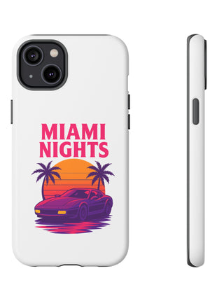 Miami Nights Phone Case — Retro Sunset Palm Car Design