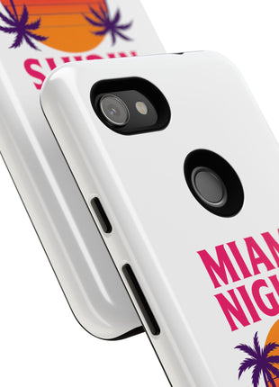Miami Nights Phone Case — Retro Sunset Palm Car Design