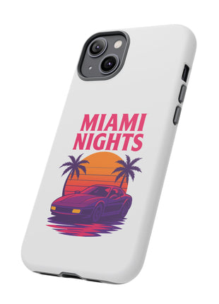 Miami Nights Phone Case — Retro Sunset Palm Car Design