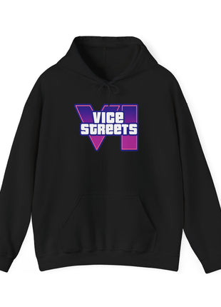Vice Streets Hoodie — Retro 80s Vaporwave Logo Pullover