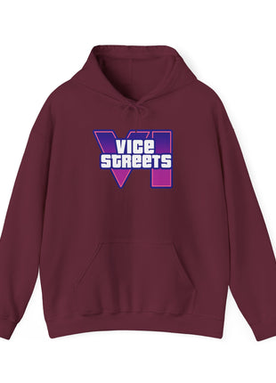 Vice Streets Hoodie — Retro 80s Vaporwave Logo Pullover