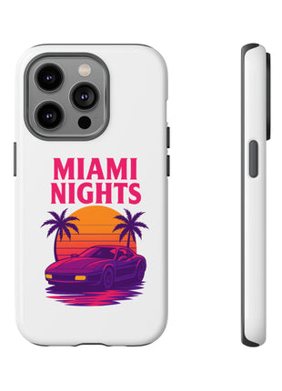 Miami Nights Phone Case — Retro Sunset Palm Car Design