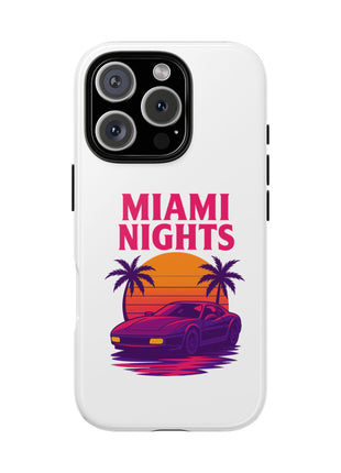 Miami Nights Phone Case — Retro Sunset Palm Car Design
