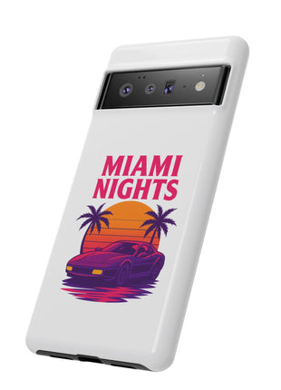 Miami Nights Phone Case — Retro Sunset Palm Car Design