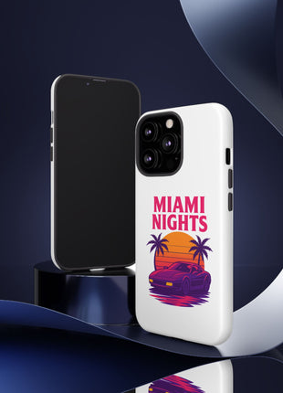 Miami Nights Phone Case — Retro Sunset Palm Car Design
