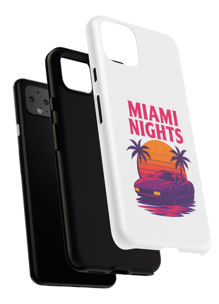 Miami Nights Phone Case — Retro Sunset Palm Car Design