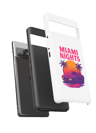 Miami Nights Phone Case — Retro Sunset Palm Car Design