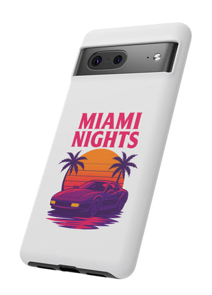 Miami Nights Phone Case — Retro Sunset Palm Car Design