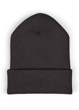 Embroidered 'The Streets' Logo Cuffed Beanie — Retro Purple Graphic Knit Hat