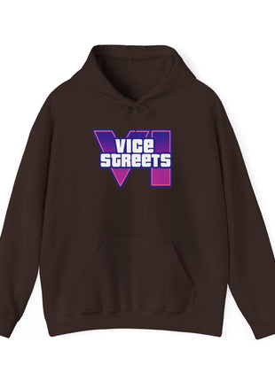 Vice Streets Hoodie — Retro 80s Vaporwave Logo Pullover