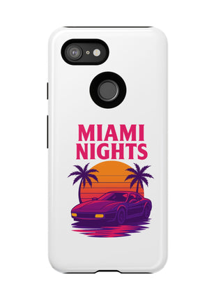Miami Nights Phone Case — Retro Sunset Palm Car Design