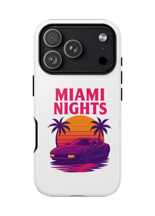 Miami Nights Phone Case — Retro Sunset Palm Car Design