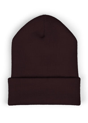 Embroidered 'The Streets' Logo Cuffed Beanie — Retro Purple Graphic Knit Hat