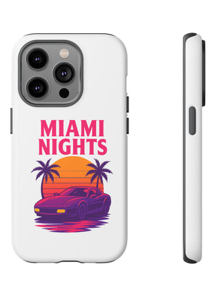 Miami Nights Phone Case — Retro Sunset Palm Car Design