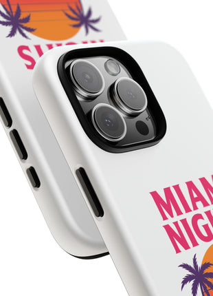 Miami Nights Phone Case — Retro Sunset Palm Car Design